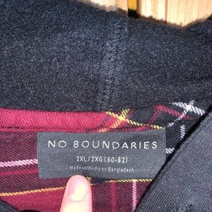 Flannel hooded jacket